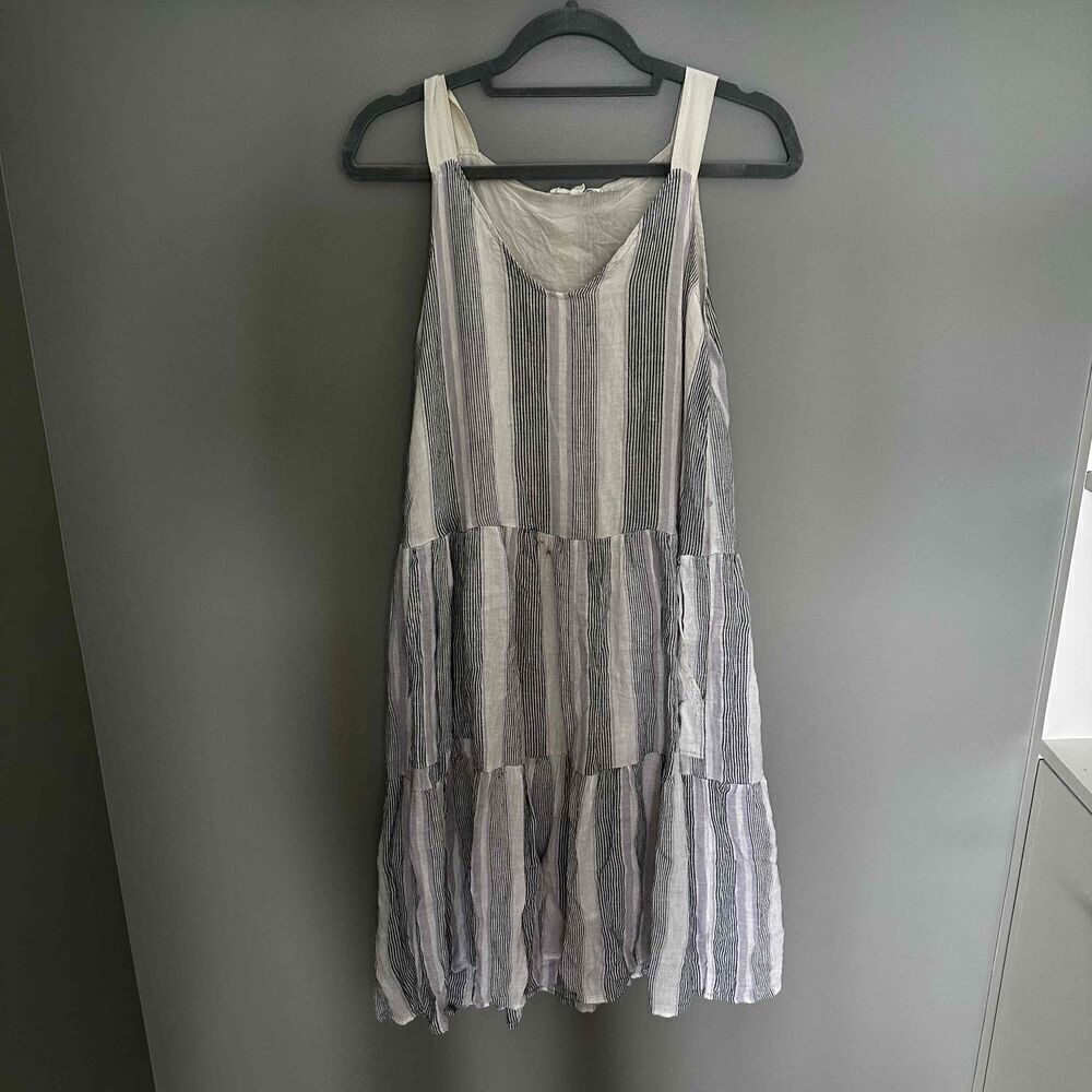 Splendid Womens Tiered Dress Size Extra Small Striped Sleeveless